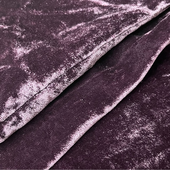 Gap Maternity Purple Velvet swing Midi dress Goth Grunge Boho Hippie Moto Bike M - Picture 10 of 11